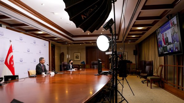 Minister for Foreign Affairs Dr Vivian Balakrishnan at the “High-Level Videoconference on Belt and Road International Cooperation: Combating COVID-19 with Solidarity”