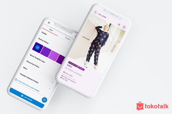 Example display of CKL Looks online shop website created using e-commerce website builder TokoTalk.